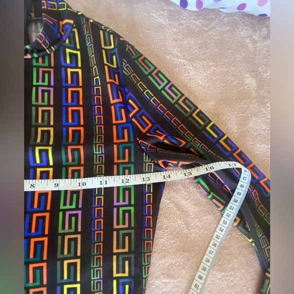 KimCine Curve NWOT Women Sheer Colorful Long Sleeves SizeSmall Back-Zip Jumpsuit - Picture 11 of 15